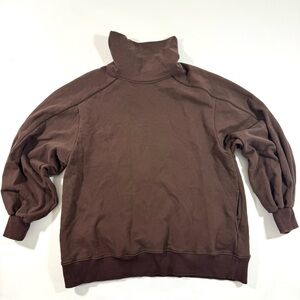 LIT Whisper Oversized Sweatshirt Chocolate Brown Nap Loungewear